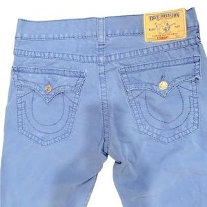 TRUE RELIGION WORLD TPUR STRAIGHT BIG T SURF JEANS SZ 36 PERFECT CONDITION!